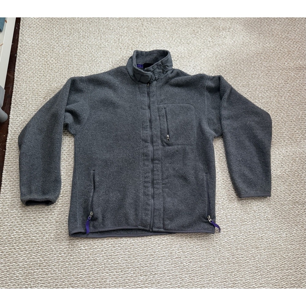 Men's Vintage Patagonia Synchilla Gray Full Zip Jacket USA Large 90's‎